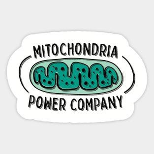 Mitochondria Power Company Science Geek Sticker